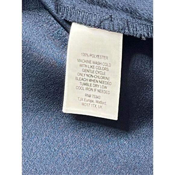 Donna Ricco New York Blue Tie Sleeve Shift Dress 2 NWOT Night Out Shirttail Hem - Picture 8 of 10